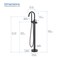 Kibi Circular Floor Mount Tub Filler With Hand Shower - Matte Black KTF301MB - alternate 5